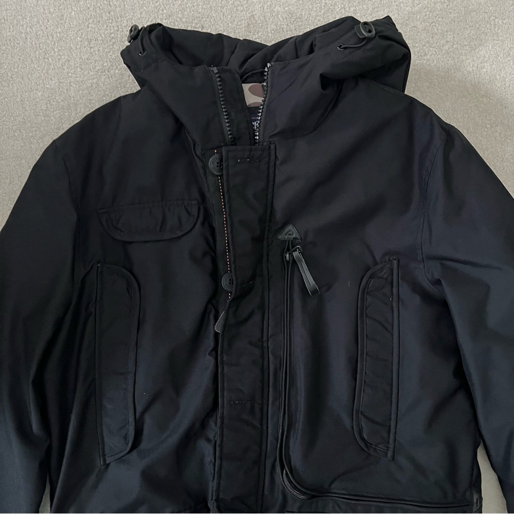 Jack & Jones Black lightweight Winter Coat with Hood